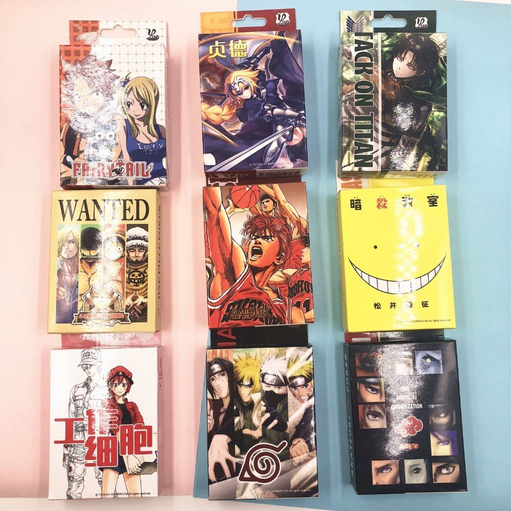 Anime Collectible Poker Cards Naruto Conan Bleach Tokyo Ghoul One Punch Man Code Geass Reborn Table Game - 14