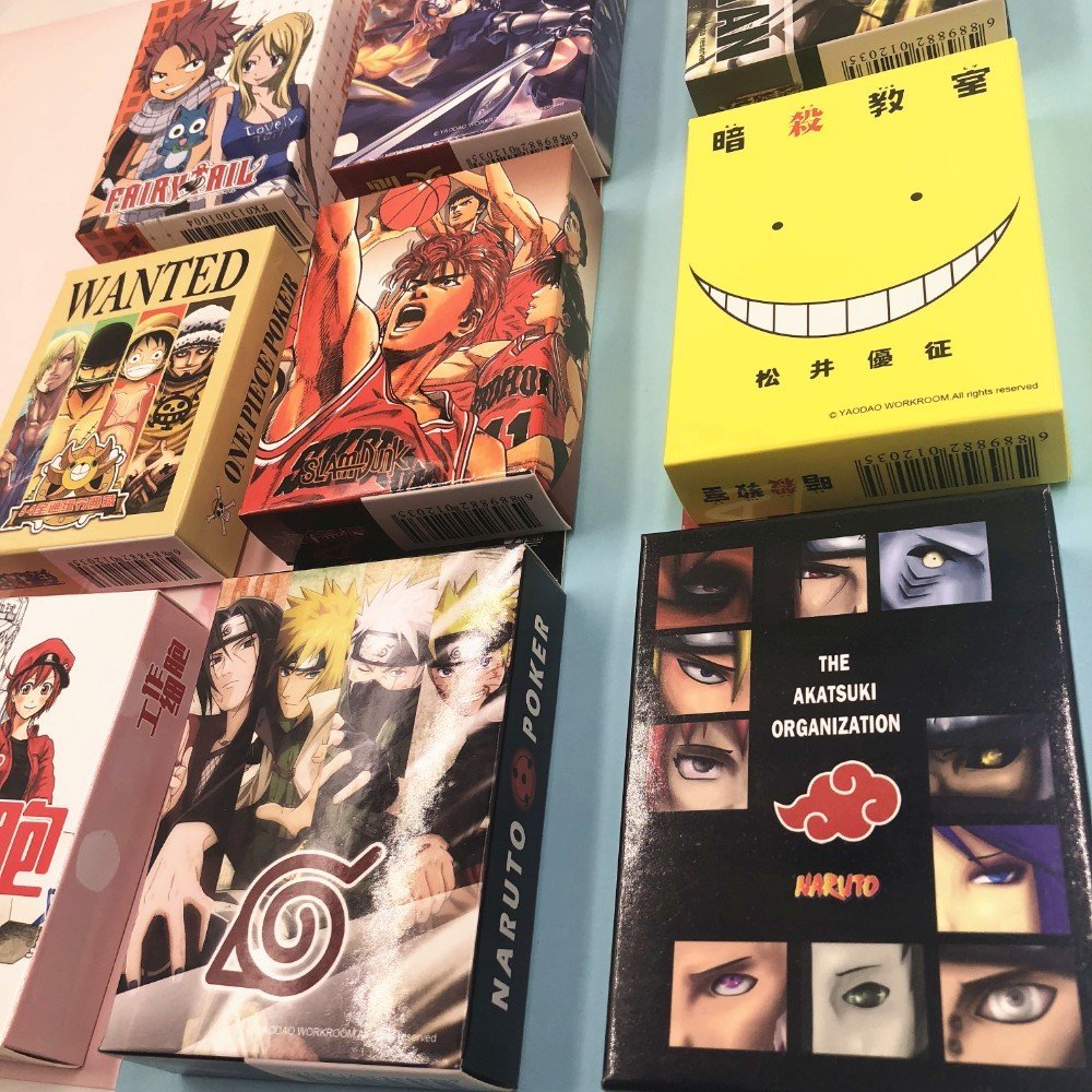 Anime Collectible Poker Cards Naruto Conan Bleach Tokyo Ghoul One Punch Man Code Geass Reborn Table Game - 16