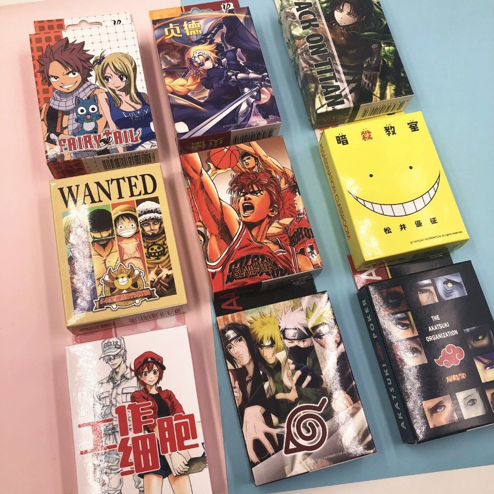 Anime Collectible Poker Cards Naruto Conan Bleach Tokyo Ghoul One Punch Man Code Geass Reborn Table Game - 17