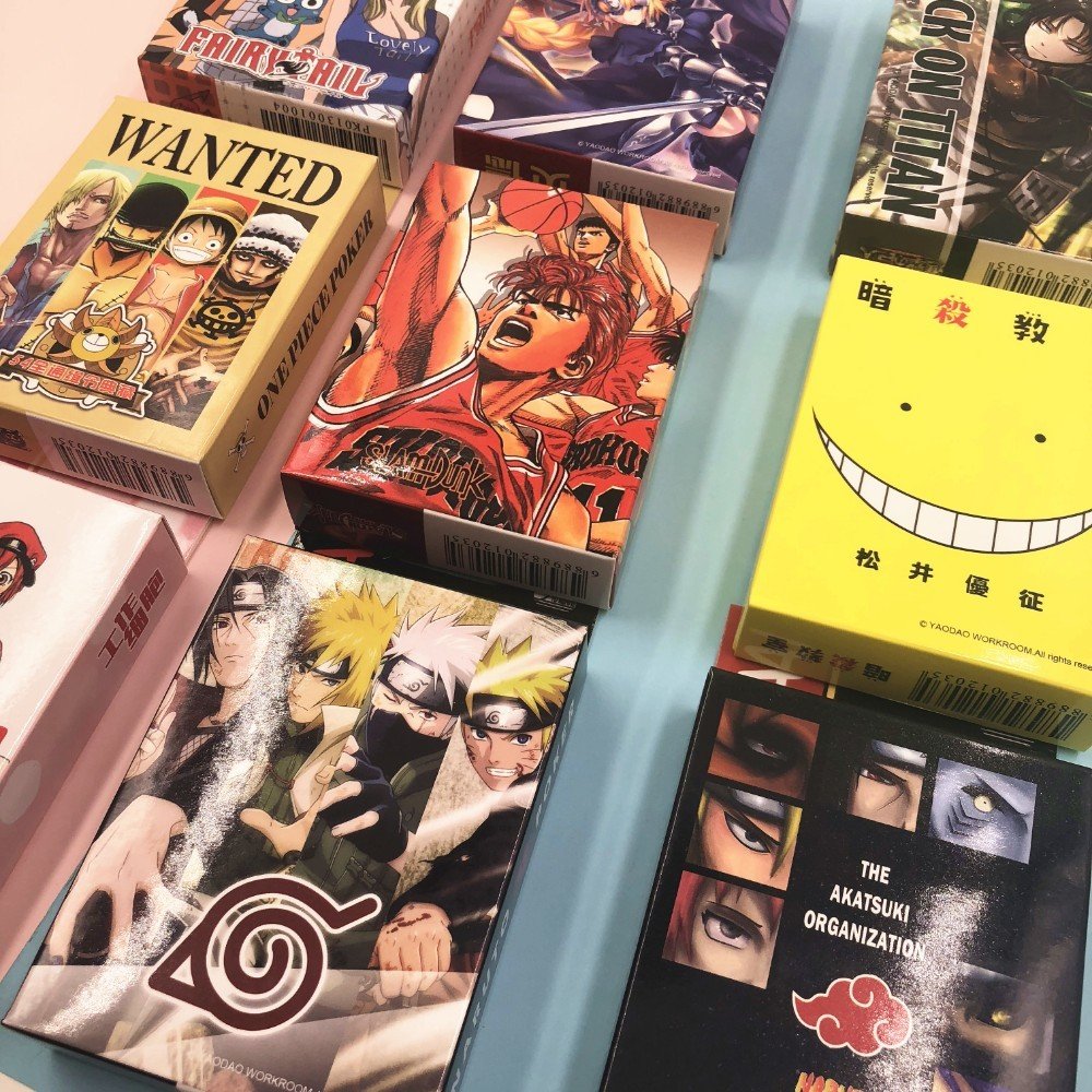 Anime Collectible Poker Cards Naruto Conan Bleach Tokyo Ghoul One Punch Man Code Geass Reborn Table Game - 21