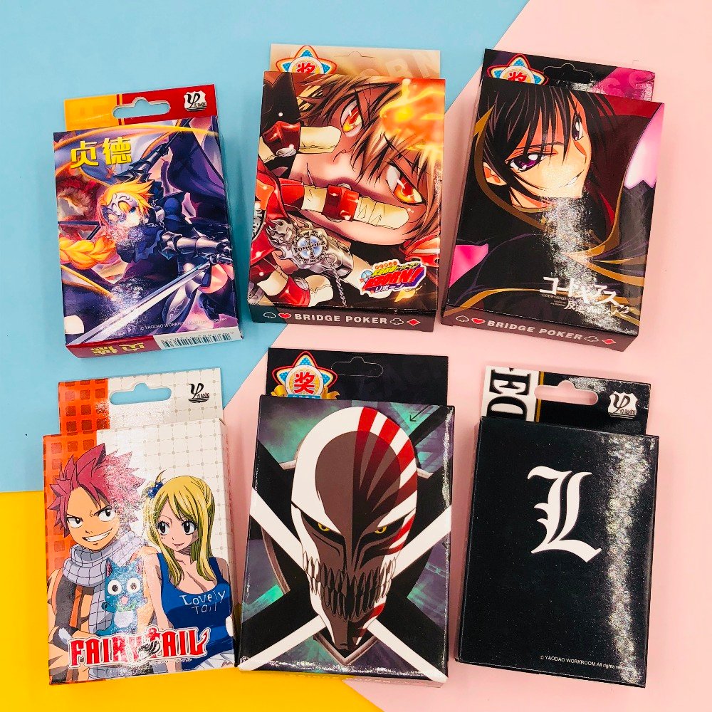 Anime Collectible Poker Cards Naruto Conan Bleach Tokyo Ghoul One Punch Man Code Geass Reborn Table Game - 1