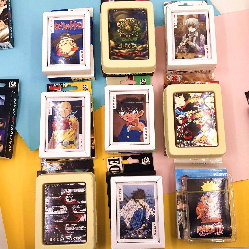 Anime Collectible Poker Cards Naruto Conan Bleach Tokyo Ghoul One Punch Man Code Geass Reborn Table Game - 2
