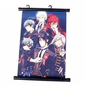 Black Butler Animation Scroll Poster Japan Style Cartoon Figure Painting Collection Modern Home Wall Decor