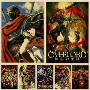 Janpnese Anime Overlord Retro Posters Kraft Wall Paper Painting For Home Decor Stickers